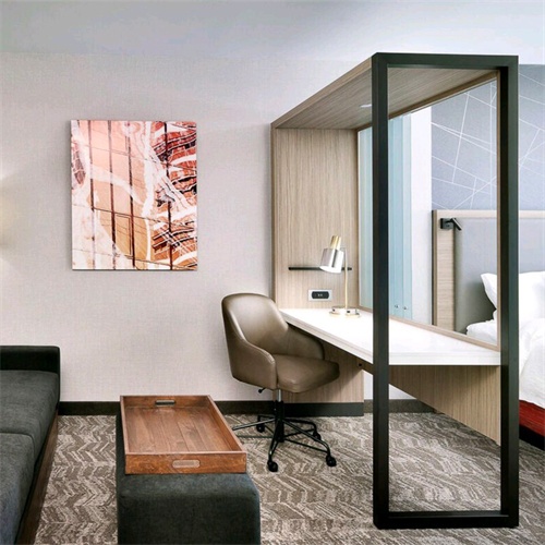 Custom Office Furnishing Business Friendly Interior Workspace Furniture at Springhill suites by Marriott
