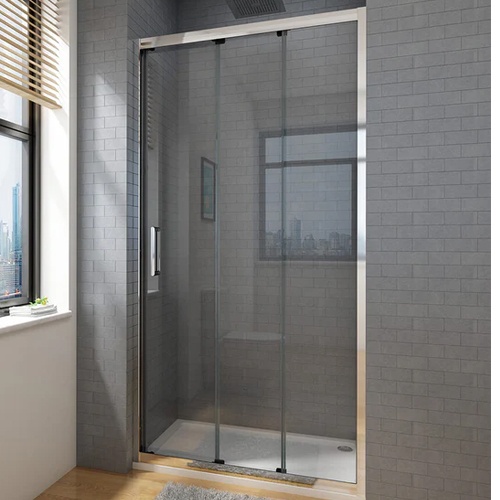 3 panel sliding glass shower door