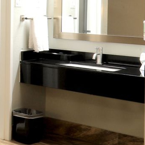 Absolute Black Granite Bathroom Vanity Unit