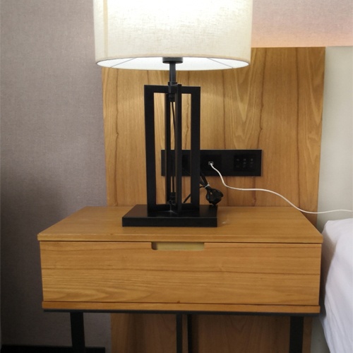 Bedroom Nightstand and Table Lamp