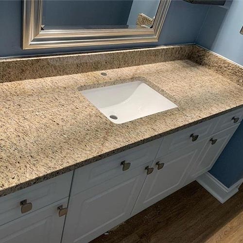 Giallo Ornamental granite bathroom vanity top