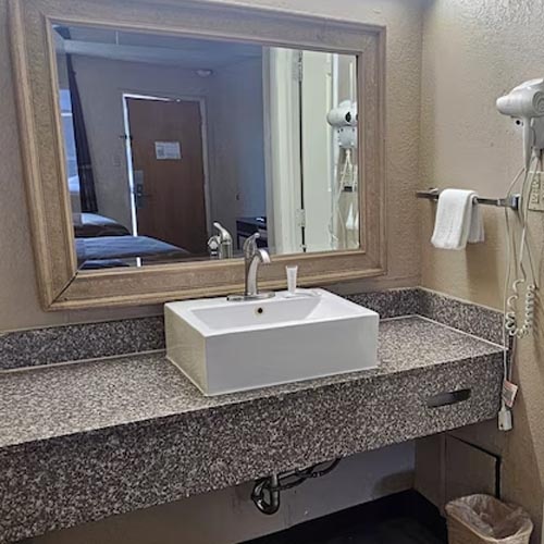 Super 8 by Wyndham Pink Granite Bathroom Vanities