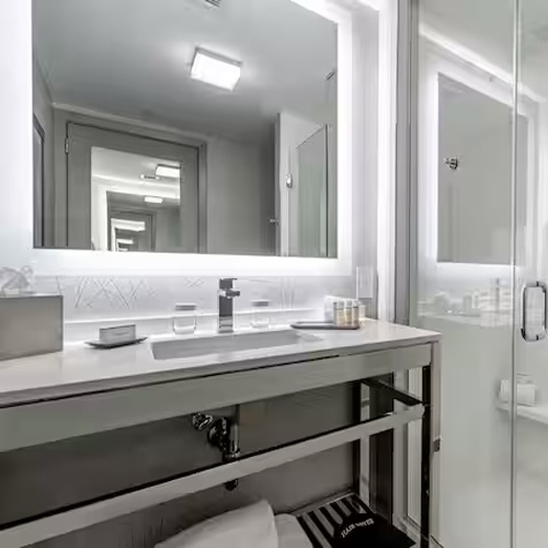 Typical Bath Vanities in Homewood Suites ADA Compliant