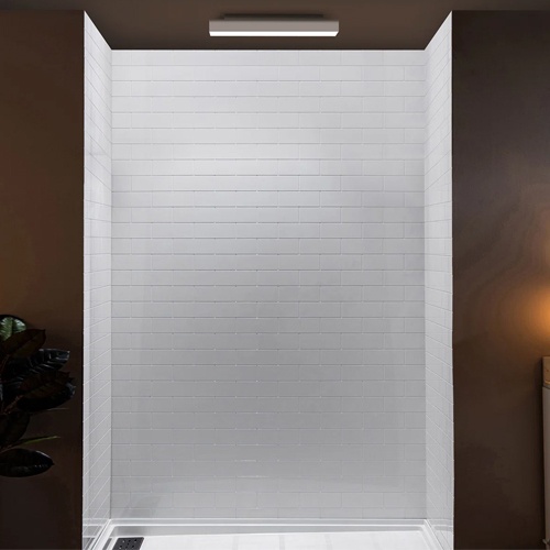 solid surface shower wall surrounding panel