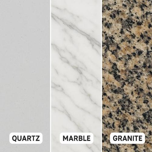 Granite vs Marble vs Engineered Quartz
