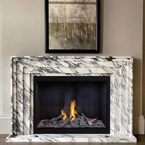 bespoke marble fireplace for london project of the dining room