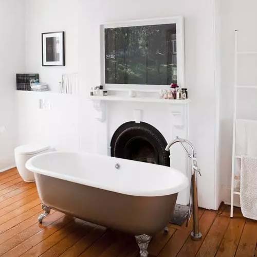 Bathroom fireplace design inspiration