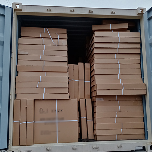 led lit mirror container loading