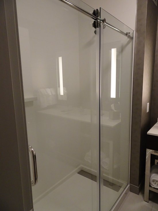 glass shower door and culture marble shower pan
