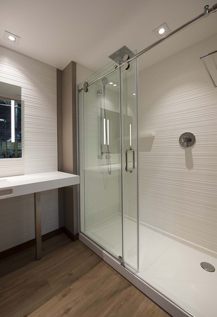 glass shower door for AC hotel