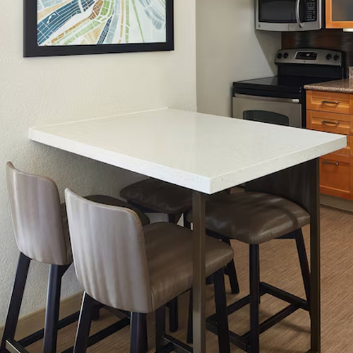 White Ice quartz kitchen table top