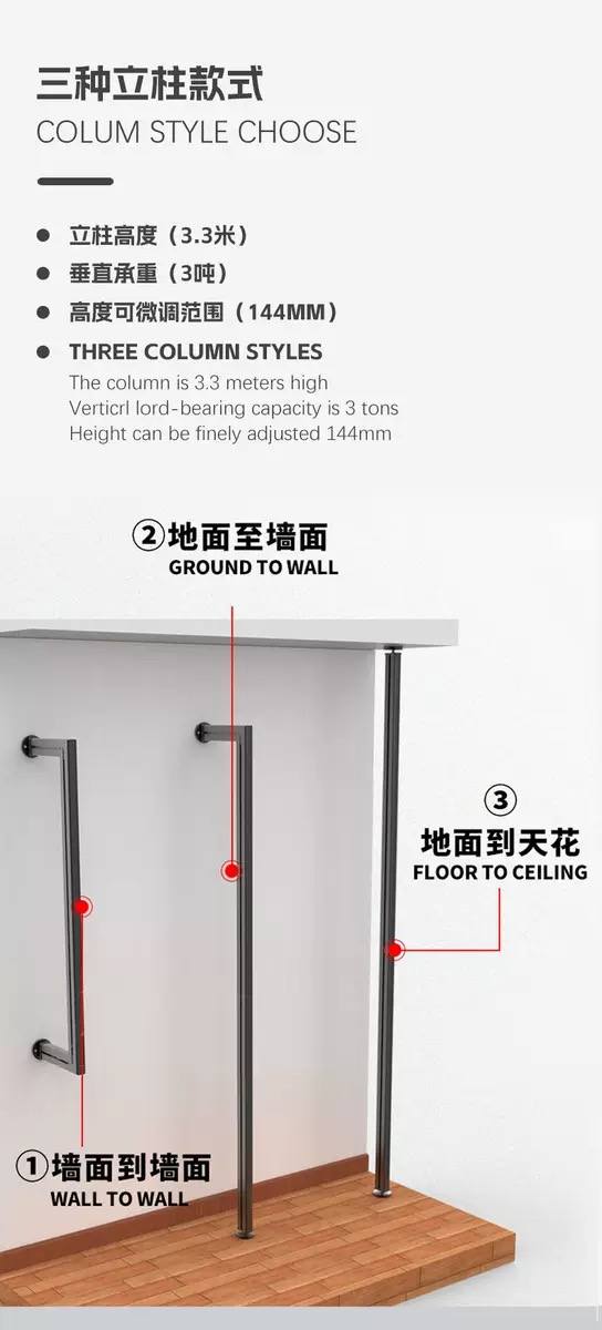 upright column installation style