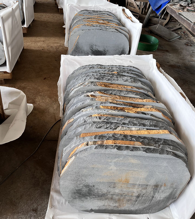 basalt stone flagstone paving