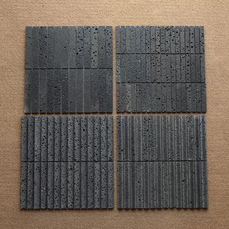 lava stone wall mosaic