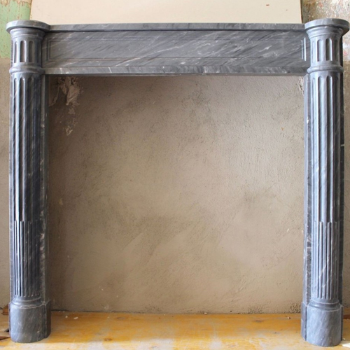 I French Style Louis XVI Marble Fireplace Mantel