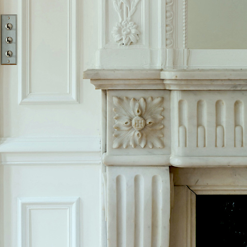 marble fireplace mantel components