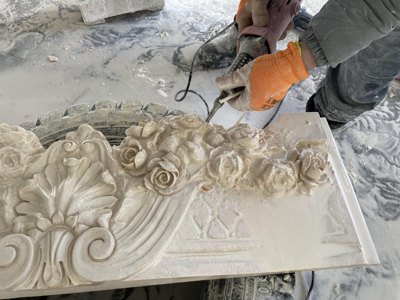 marble fireplace mantel fabrication