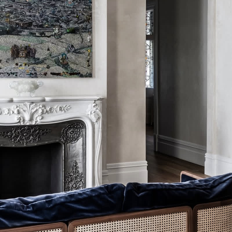 Classical French fireplace surround in the Louis 15th style