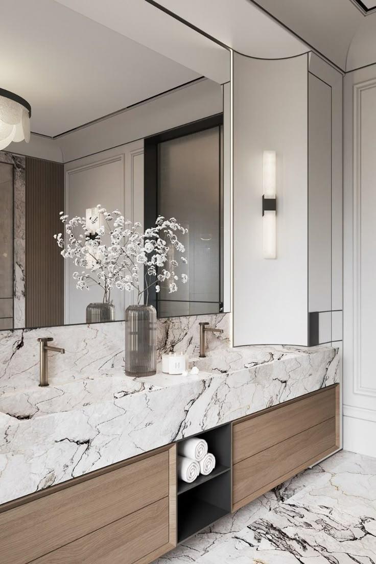 marble apron front bathroom vanity