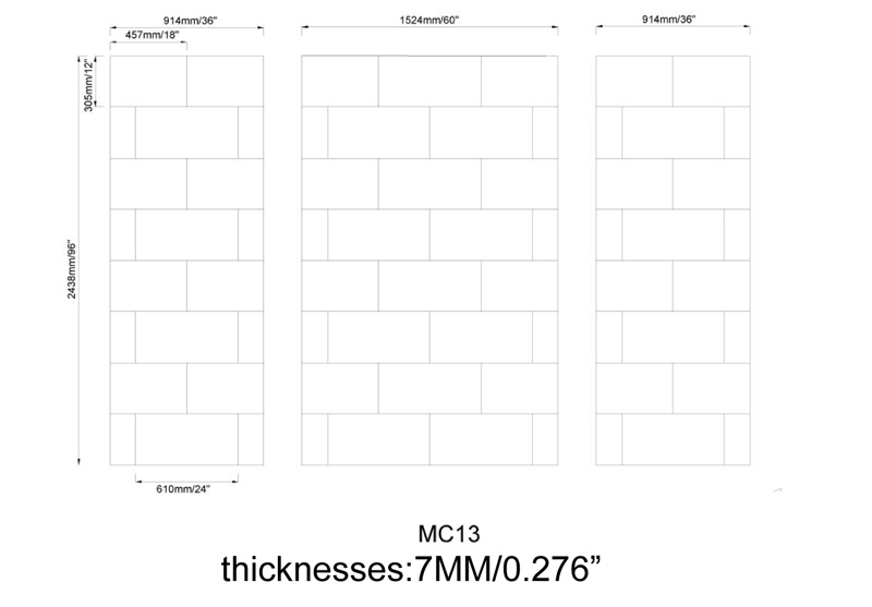 ALF09 Cultured Marble Shower Wall Panel Drawing