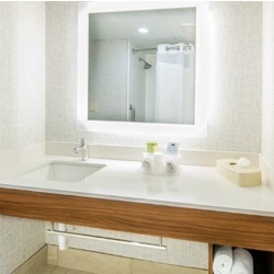 Bath vanities for Holiday Inn Express hotel by IHG