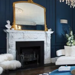 A twist on the traditional fireplace