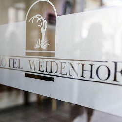 Acid Etched Frosted Glass with Customized Logo for Project