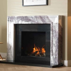 Allora Mantel Lilac Marble 51inches Veined Marble Surround