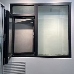 Aluminum Casement Window with Venting Louver