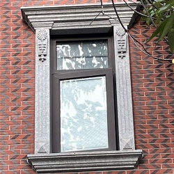 Aluminum Glass Window with Granite Cornice