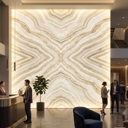 Backlit Architectural Glass Feature Wall Panel