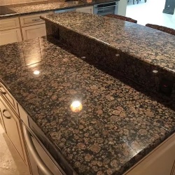 Baltic Brown kitchen countertops with laminated bullnose edges