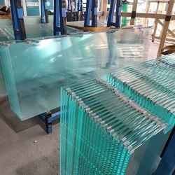 Bathroom Glass Partition with Polished Edge Factory Direct Supply