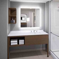 Bathroom vanities and mirror combination