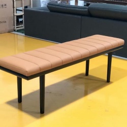 Bench with vinyl upholstered seat
