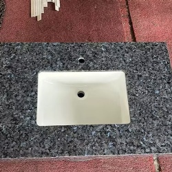 Blue Pearl Granite Bathroom Vanity Top with Ceramic Sink