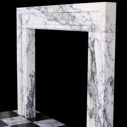 Bolection Fireplace Surround in Italian Arabescato Marble