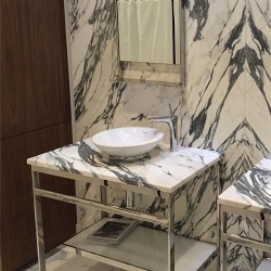 Calacatta Marble Bathroom Vanities for Luxury Hotels & Resorts