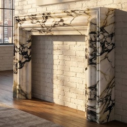 Calacatta Monet Marble Fireplace Surround