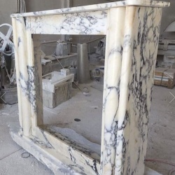 Calacatta marble fireplace surround handmade in China