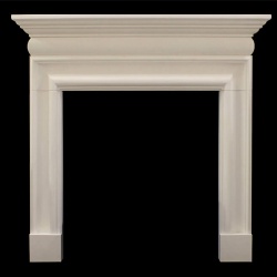 California limestone fireplace mantel English Fireplaces