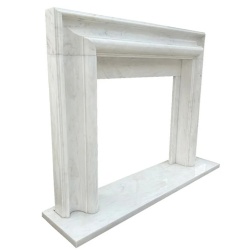 Carrara White Marble Hand-carved Fireplace Mantel Polished