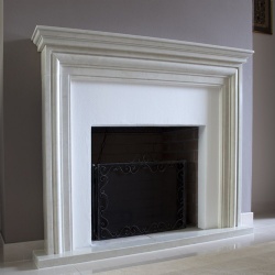 Cornice design marble fireplace mantel and surround