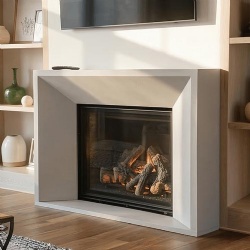 Cove Concrete Fireplace Surround