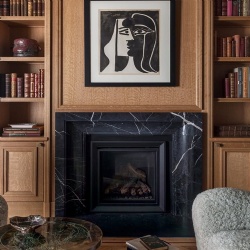 Custom Cabinetry and Shelving for Fireplace Walls