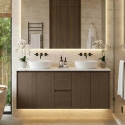 Custom Luxury Bathroom Vanities with Quartz Countertops