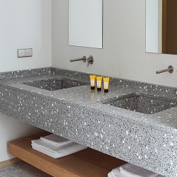 Custom Size Terrazzo Vanity Top for Hotel Renovation