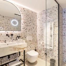 Custom Terrazzo Bathroom Floor and Wall Tiles