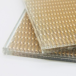 Custom Thickness Metal Mesh Laminated Safety Glass