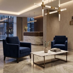 Custom Velvet Upholstery Furniture for Hotel Projects